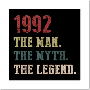 Vintage 1992 The Man The Myth The Legend Gift 28th Birthday Posters and Art